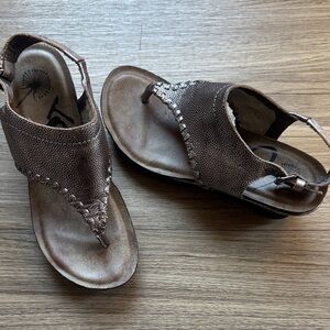 OTBT Brown Leather Sandals